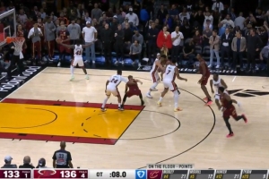 热火VS骑士裁判报告：漏吹鲍尔5秒界外球违例 绝平反绝杀判罚无误