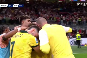 米兰生涯处子球！萨56横传送助攻，莫德里奇机敏前插推射破门！